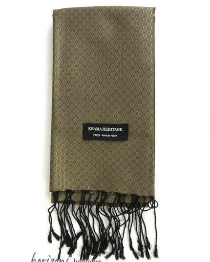 Le Krama en Soie Jasmin Bronze