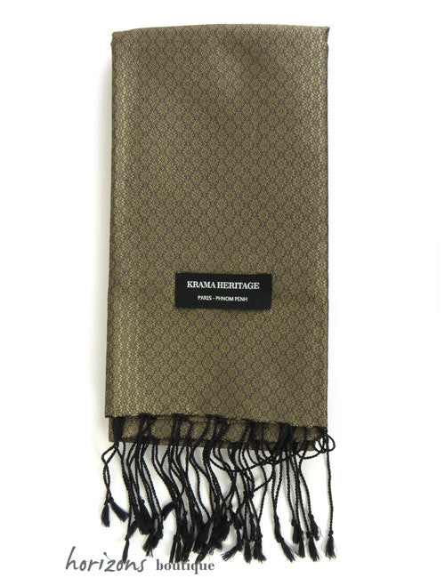 Le Krama en Soie Jasmin Bronze