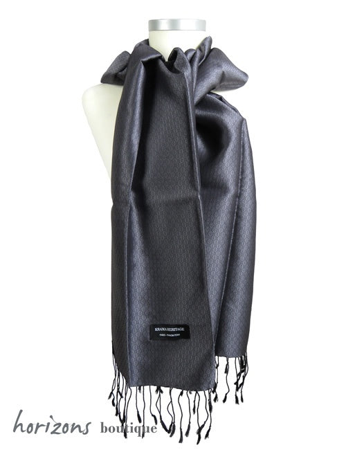 Le Krama en Soie Jasmin Noir exemple