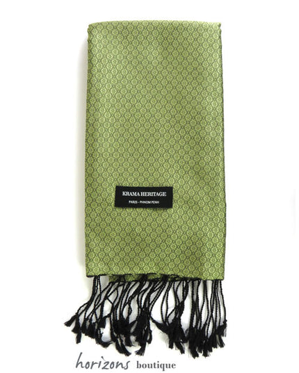 Le Krama en Soie Jasmin Vert