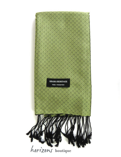 Le Krama en Soie Jasmin Vert