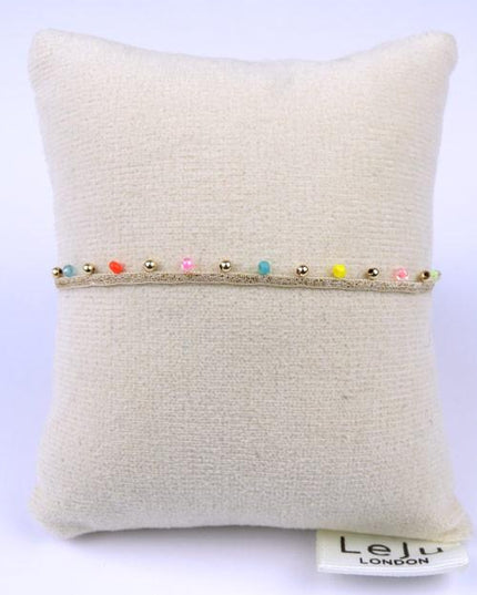Bracelet tissé main Billes Multicolores - LeJu