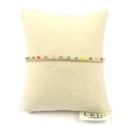 Bracelet tissé main Billes Multicolores - LeJu