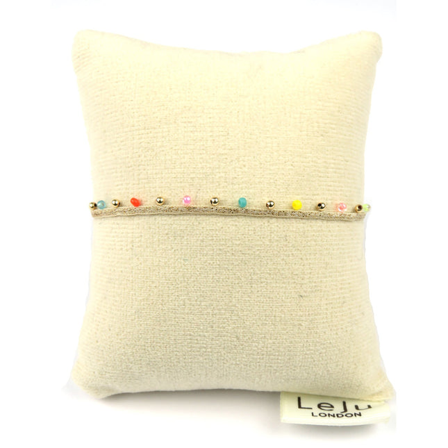 Bracelet tissé main Billes Multicolores - LeJu
