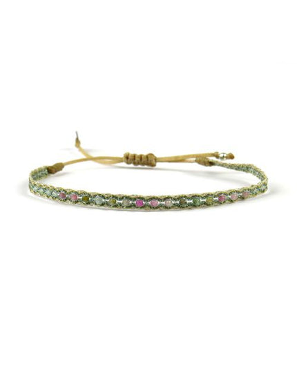Bracelet tissé main Lima avec Tourmalines - LeJu