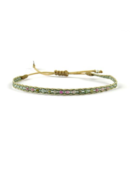 Bracelet tissé main Lima avec Tourmalines - LeJu