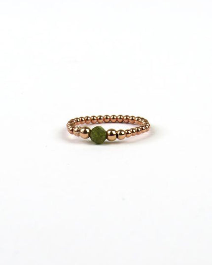 Bague Billes Or rose et Tourmaline - LeJu