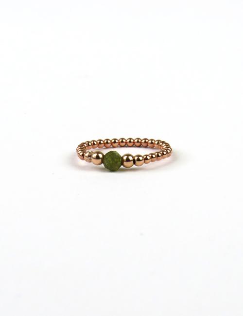 Bague Billes Or rose et Tourmaline - LeJu