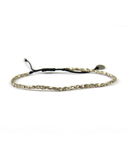 Bracelet tissé main Homme Argent - LeJu