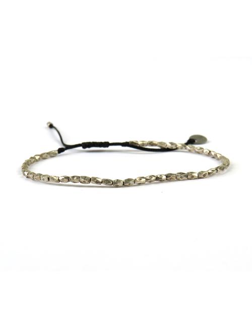 Bracelet tissé main Homme Argent - LeJu