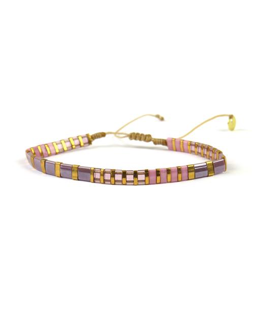 Bracelet Tila tissé main dans les tons roses - LeJu