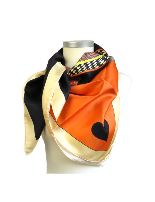 Foulard Dame de Cœur Orange - AN-NEE