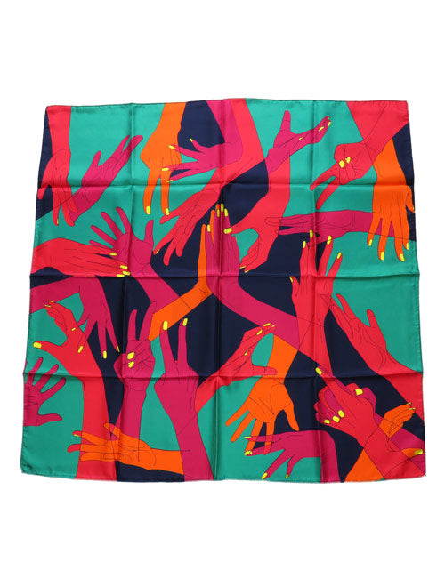 Foulard Jeux de Mains Vert - AN-NEE