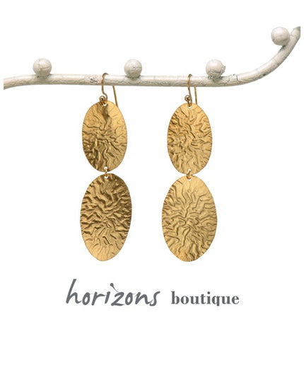 Boucles d'oreilles 2 Ovales Or - Plumetti