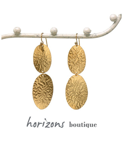 Boucles d'oreilles 2 Ovales Or - Plumetti