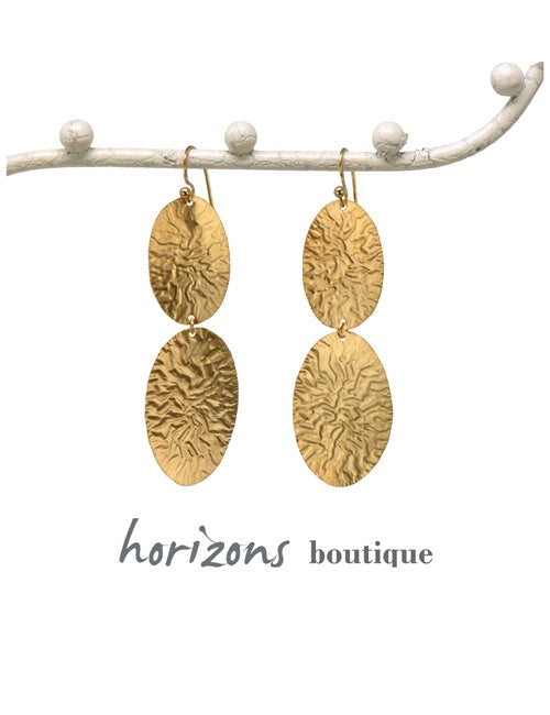 Boucles d'oreilles 2 Ovales Or - Plumetti