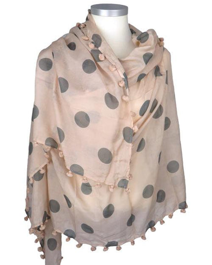 Écharpe Pompon Gros Pois - Citrus