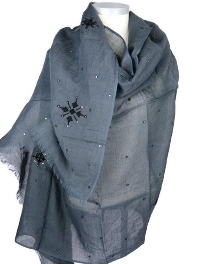 Écharpe avec Incrustations Miroir Barfi Galaxie Fleur - Citrus