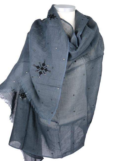 Écharpe avec Incrustations Miroir Barfi Galaxie Fleur - Citrus