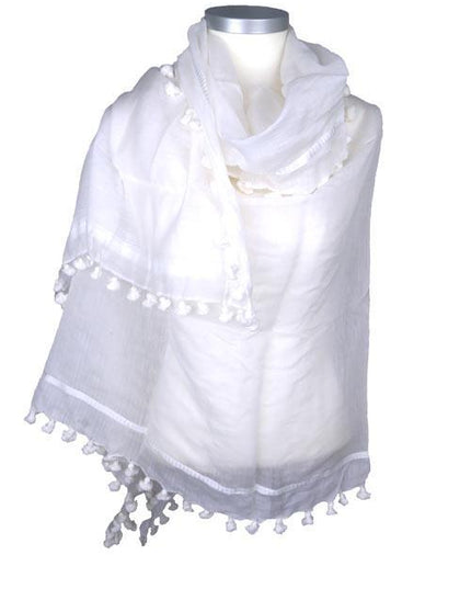 Écharpe Pompon Classique Écru - Citrus