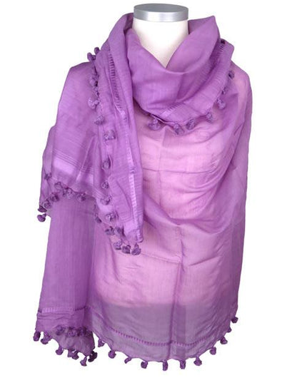 Écharpe Pompon Classique Violet - Citrus
