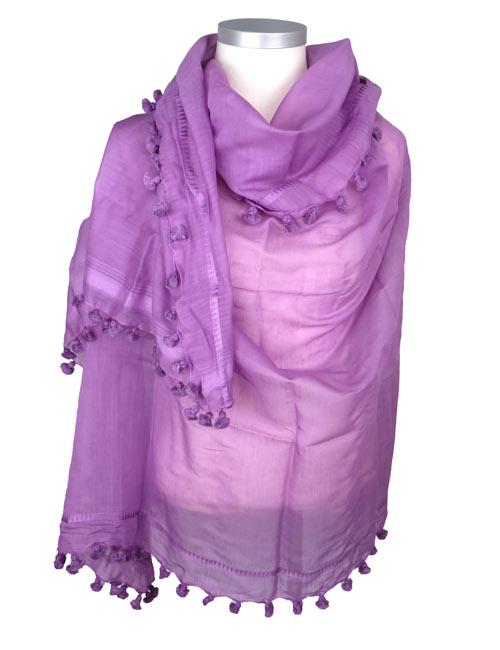Écharpe Pompon Classique Violet - Citrus