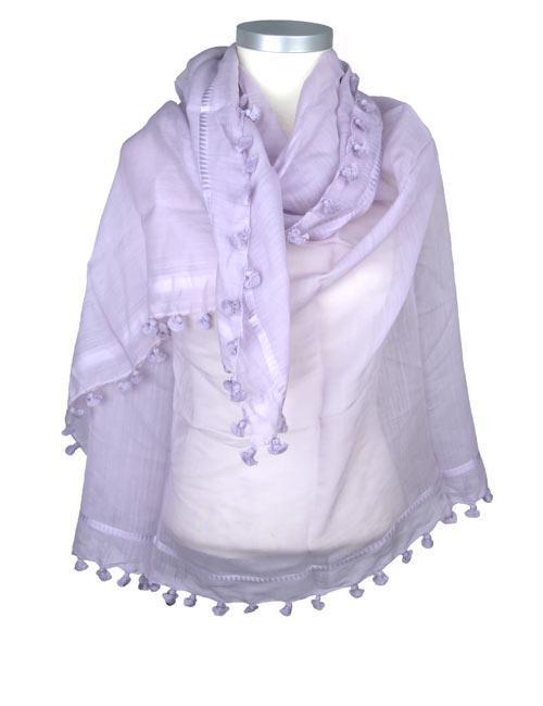 Écharpe Pompon Classique Lilas - Citrus