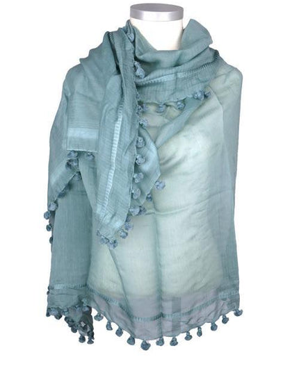 Écharpe Pompon Classique Vert - Citrus