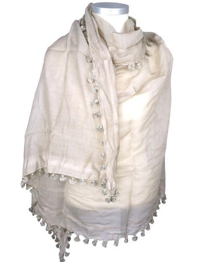 Écharpe Pompon Classique Nude - Citrus