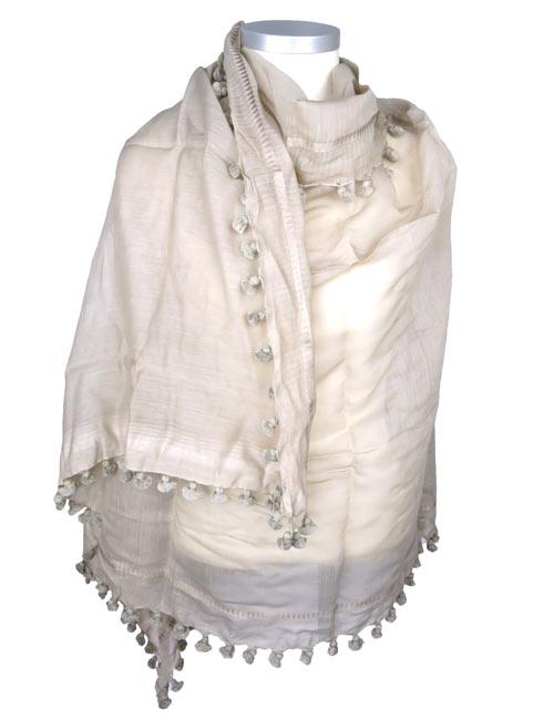 Écharpe Pompon Classique Nude - Citrus