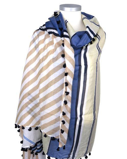 Écharpe Pompon à Rayures Laharia - Citrus