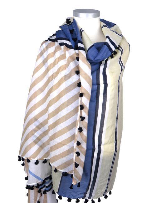 Écharpe Pompon à Rayures Laharia - Citrus