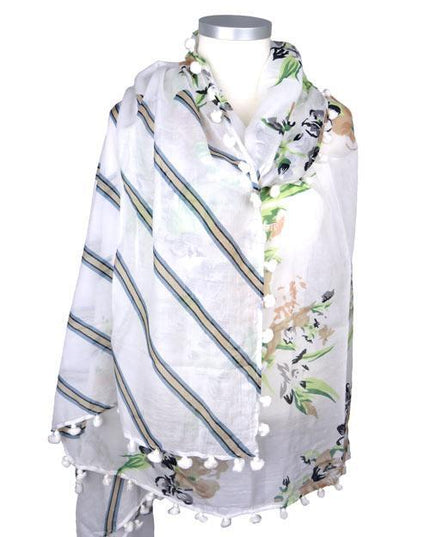 Écharpe Pompon Triangle Glocia - Citrus