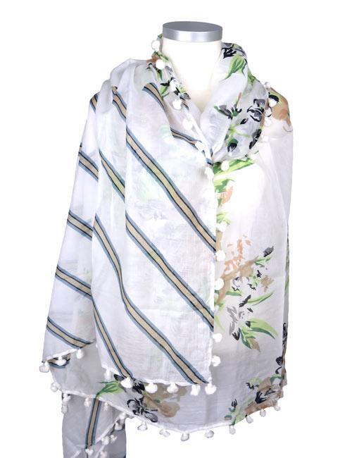 Écharpe Pompon Triangle Glocia - Citrus