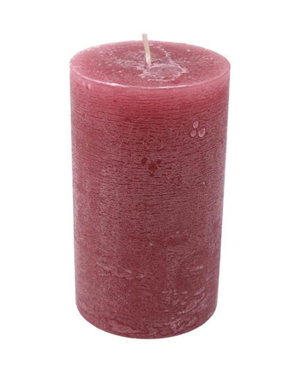 Bougie Rauhreif Flachkopf Rose 70x120 mm - Herzog Kerzen