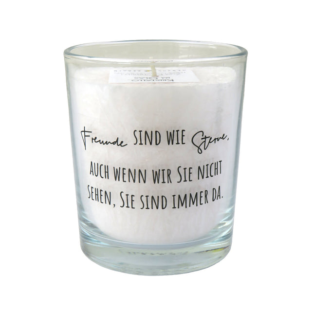 Kerze Spruch Glas "Tschuggen" - Herzog Kerzen