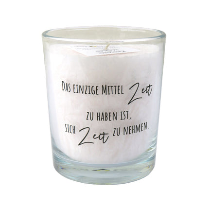 Kerze Spruch Glas "Tschuggen" - Herzog Kerzen