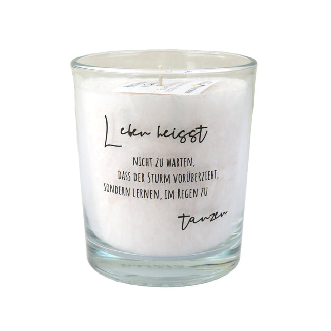 Bougie Citations sur Verre "Tschuggen" - Herzog Kerzen