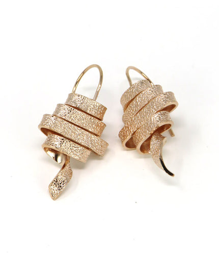 Boucles d'Oreilles Spirales Or Rose - Catherine Bijoux