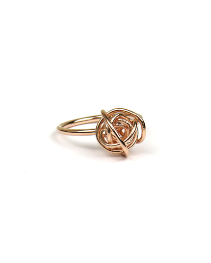 Bague planète simple Or rose - Catherine Bijoux