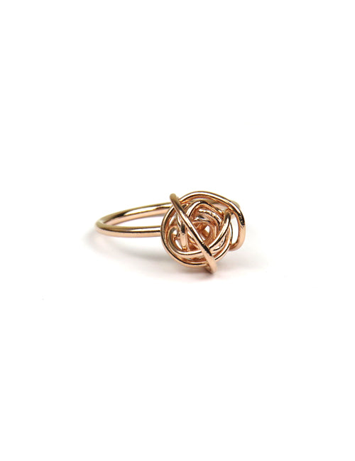 Bague planète simple Or rose - Catherine Bijoux