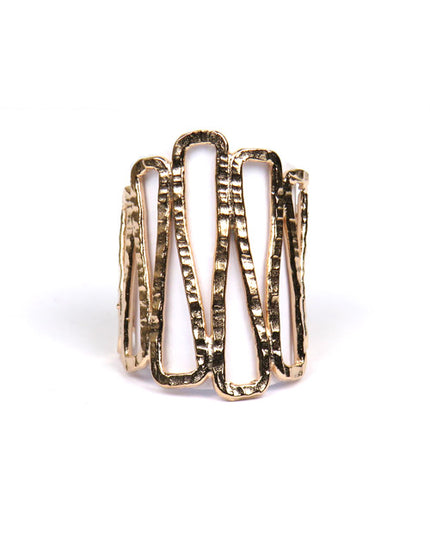 Bague en vagues Or rose - Catherine Bijoux