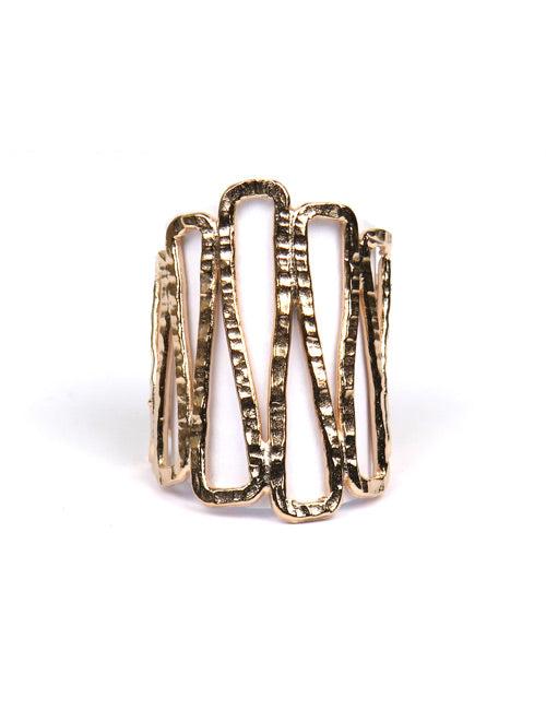 Bague en vagues Or rose - Catherine Bijoux