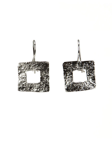 Boucles d'oreilles contour carré Argent - Catherine Bijoux