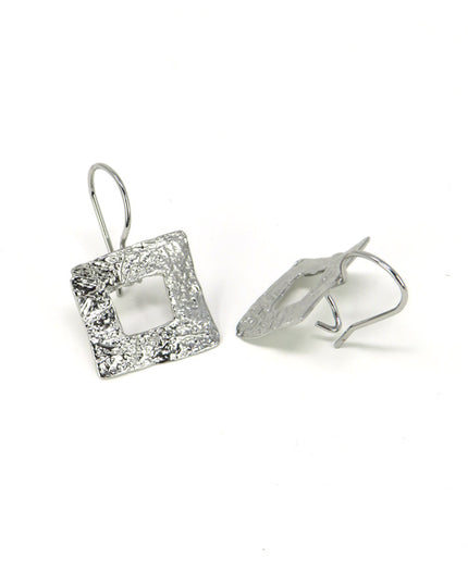 Boucles d'oreilles contour carré Argent - Catherine Bijoux
