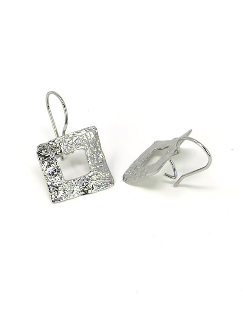 Boucles d'oreilles contour carré Argent - Catherine Bijoux