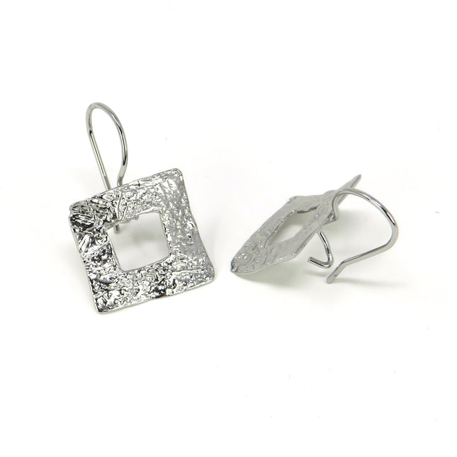 Boucles d'Oreilles Contour Carré - Catherine Bijoux