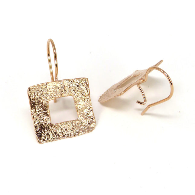 Boucles d'Oreilles Contour Carré - Catherine Bijoux