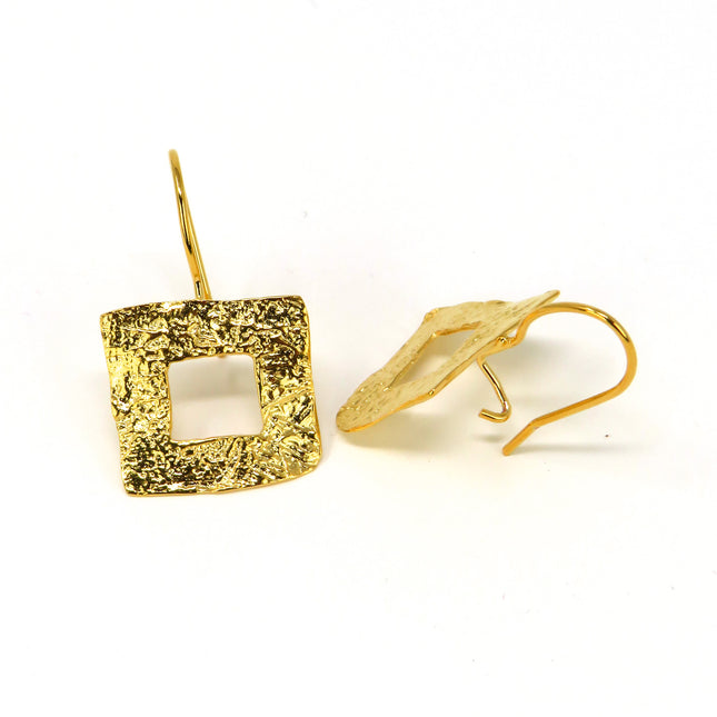 Boucles d'Oreilles Contour Carré - Catherine Bijoux