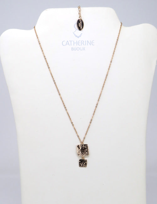 Collier Alcyone fin 2 écus Or rose - Catherine Bijoux